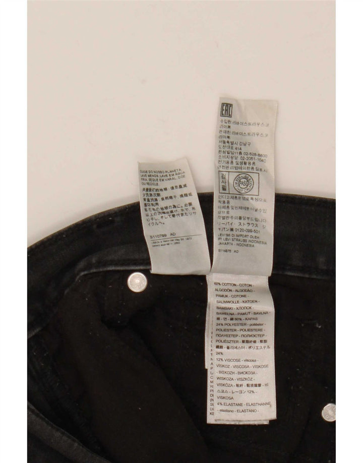 Levi's Womens 312 Shaping Slim Jeans W29 L32 Black Cotton