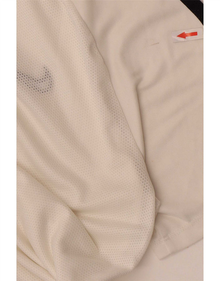 Nike Mens Dri Fit T-Shirt Top Large White Colourblock Polyester