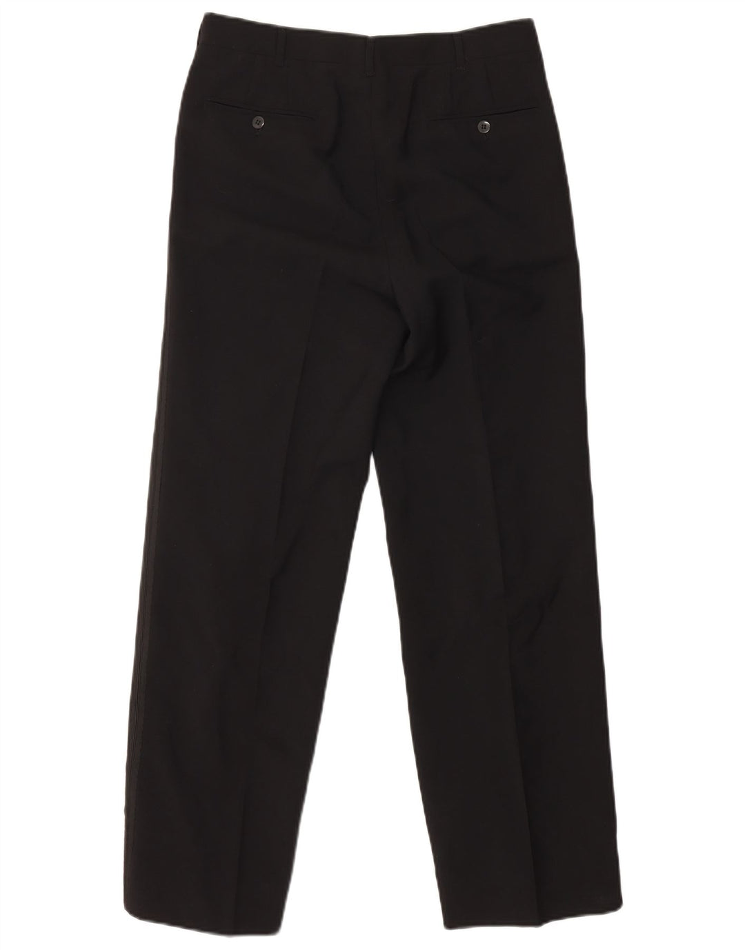 VINTAGE Mens 1 Button 2 Piece Set IT 46 Small W29 L29 Black Wool