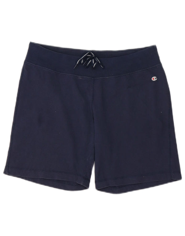 Champion Womens Sport Shorts UK 10 Small Navy Blue Sports