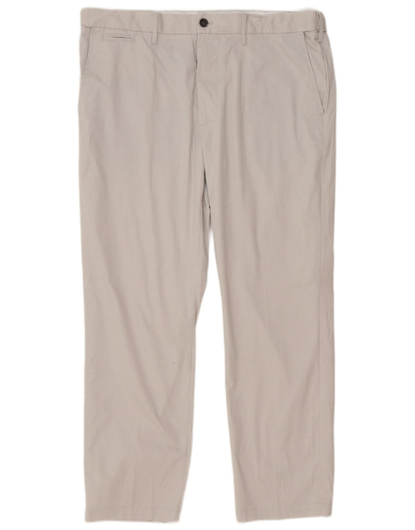 Marks & Spencer Mens Regular Fit Chino Trousers W38 L29 Grey Cotton