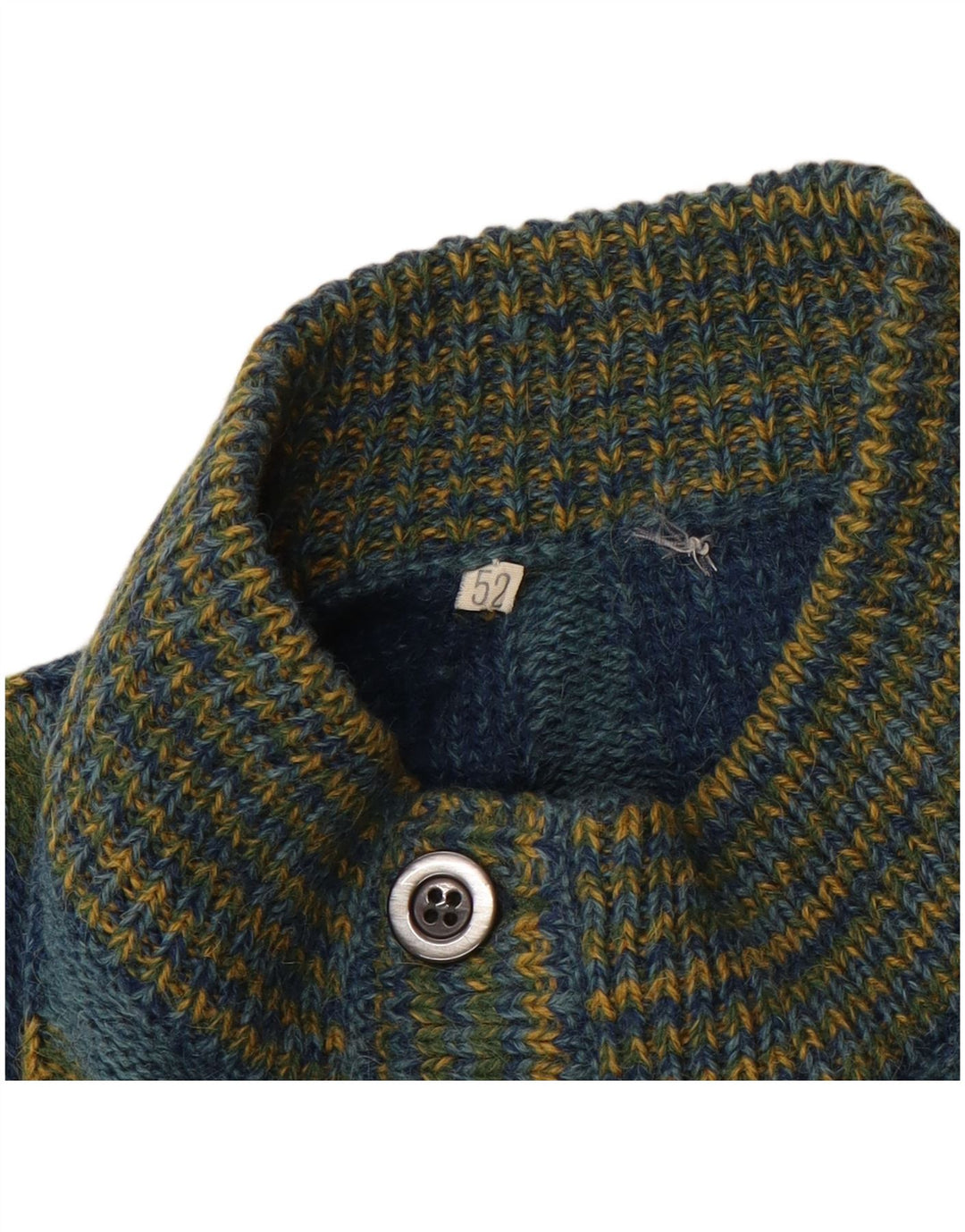 Vintage Mens Cardigan Sweater IT 52 Large Blue Check