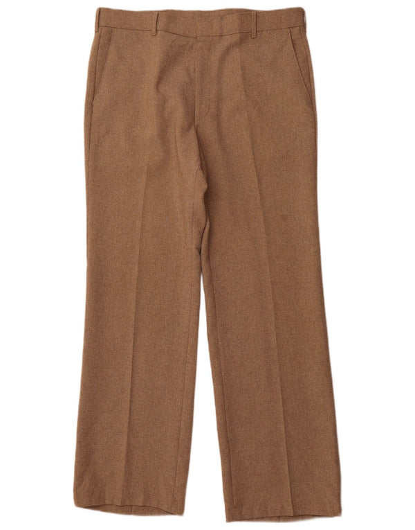 LEVI'S Mens Action Slacks Straight Suit Trousers W36 L31 Brown