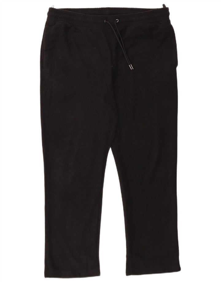 Marks & Spencer Mens Fleece Tracksuit Trousers Large Black Polyester