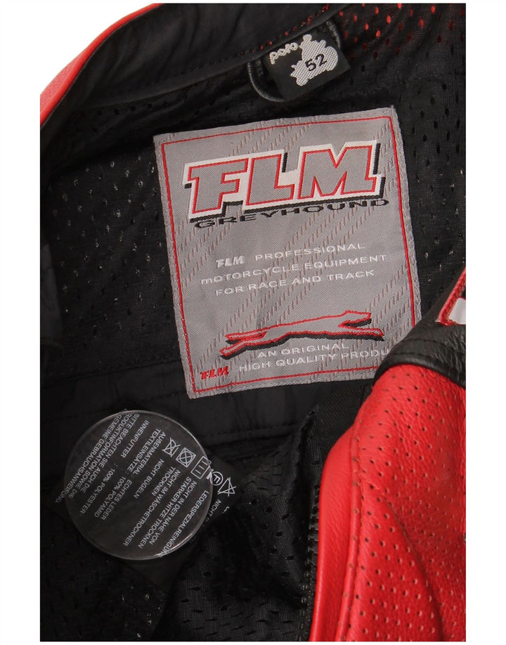 FLM Mens Motorcycle Graphic 2 Piece Set IT 52 Large  Multicoloured Leather