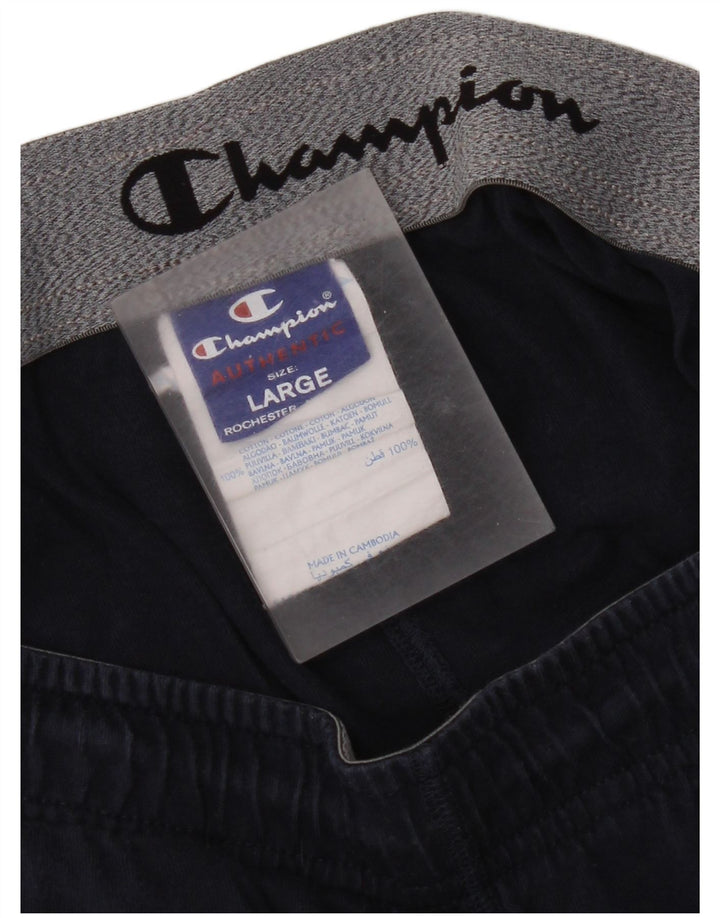 Champion Mens Sport Shorts Large  Navy Blue Cotton
