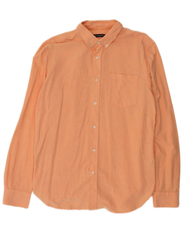 French Connection Mens Shirt Medium Orange Cotton