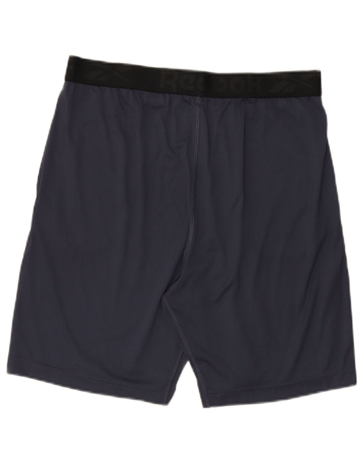 Reebok Mens Sport Shorts Medium  Navy Blue Polyester
