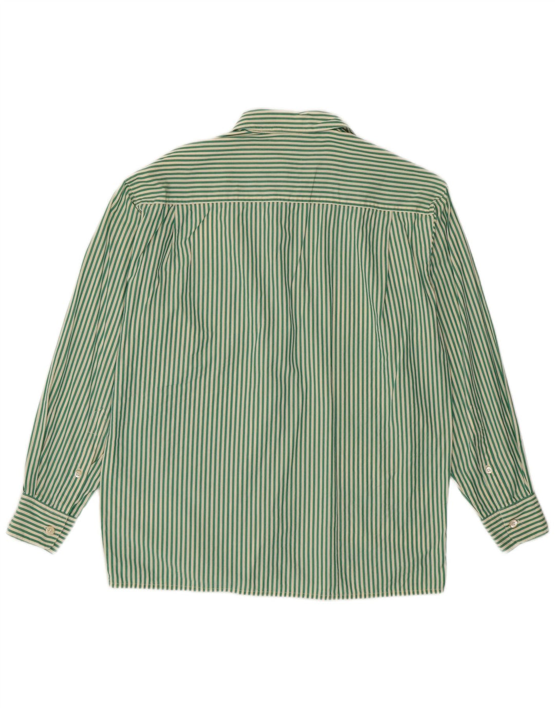MAX MARA Womens Weekend Shirt UK 16 Large Green Pinstripe