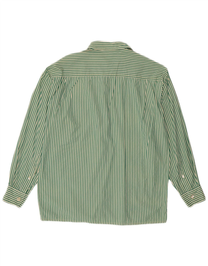 MAX MARA Womens Weekend Shirt UK 16 Large Green Pinstripe