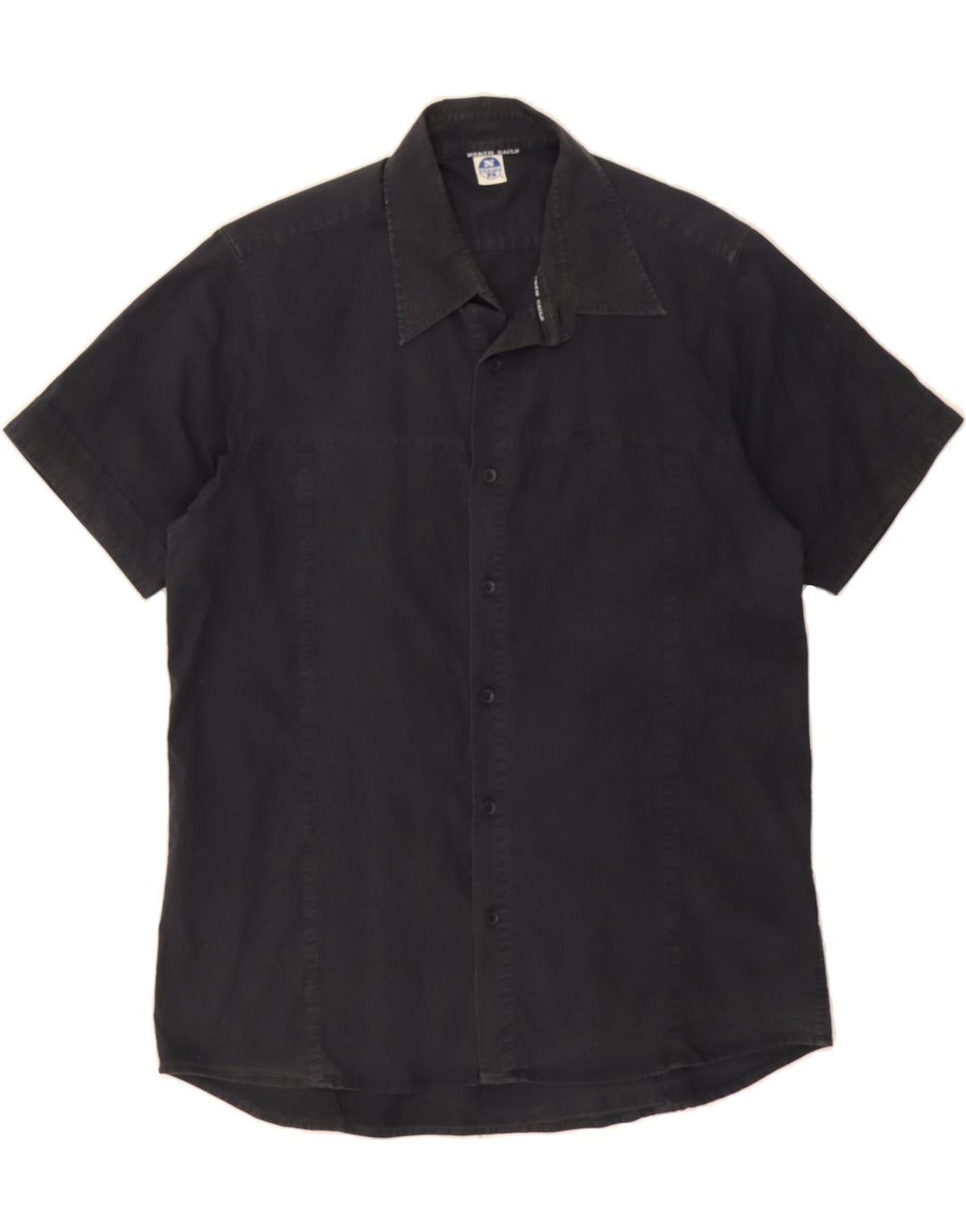 NORTH SAILS Mens Short Sleeve Shirt Medium Black Cotton Vintage North Sails and Second-Hand North Sails from Messina Hembry 