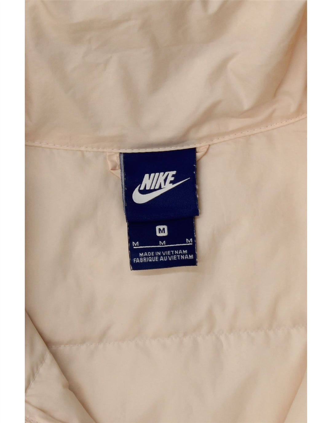 NIKE Womens Padded Gilet UK 14 Medium Beige Polyester