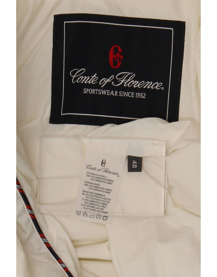 Conte of Florence Womens Graphic Bomber Jacket IT 48 XL White Polyamide