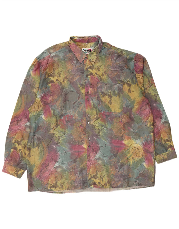 JUPITER Mens Shirt Size 46 2XL Multicoloured Floral