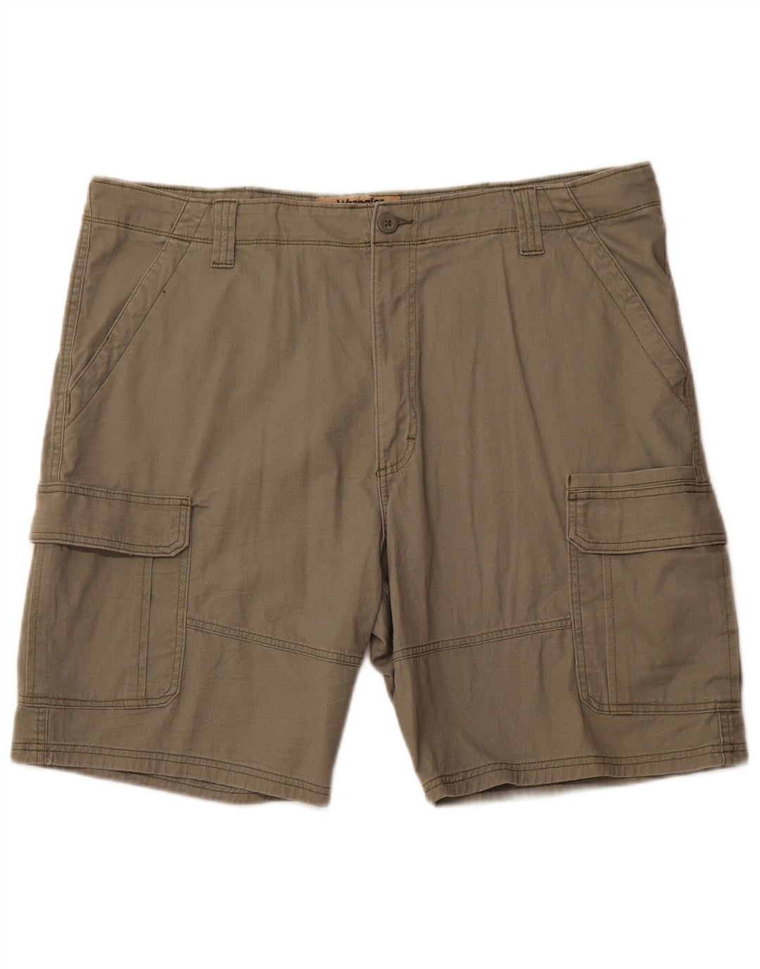 WRANGLER Mens Cargo Shorts W40 XL Khaki Cotton