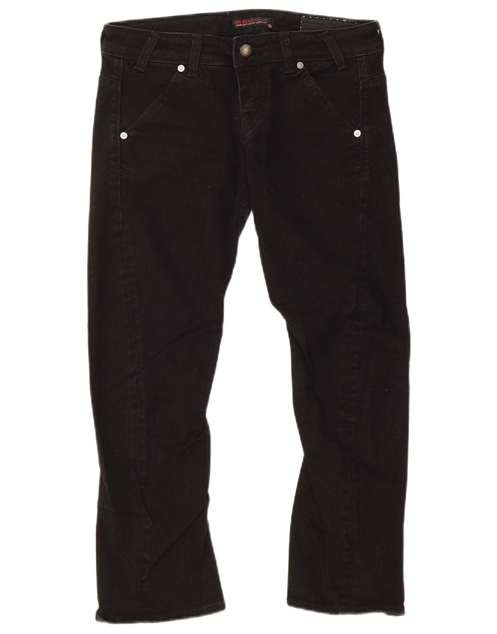 Guess Womens Cropped Jeans W28 L23 Black Cotton