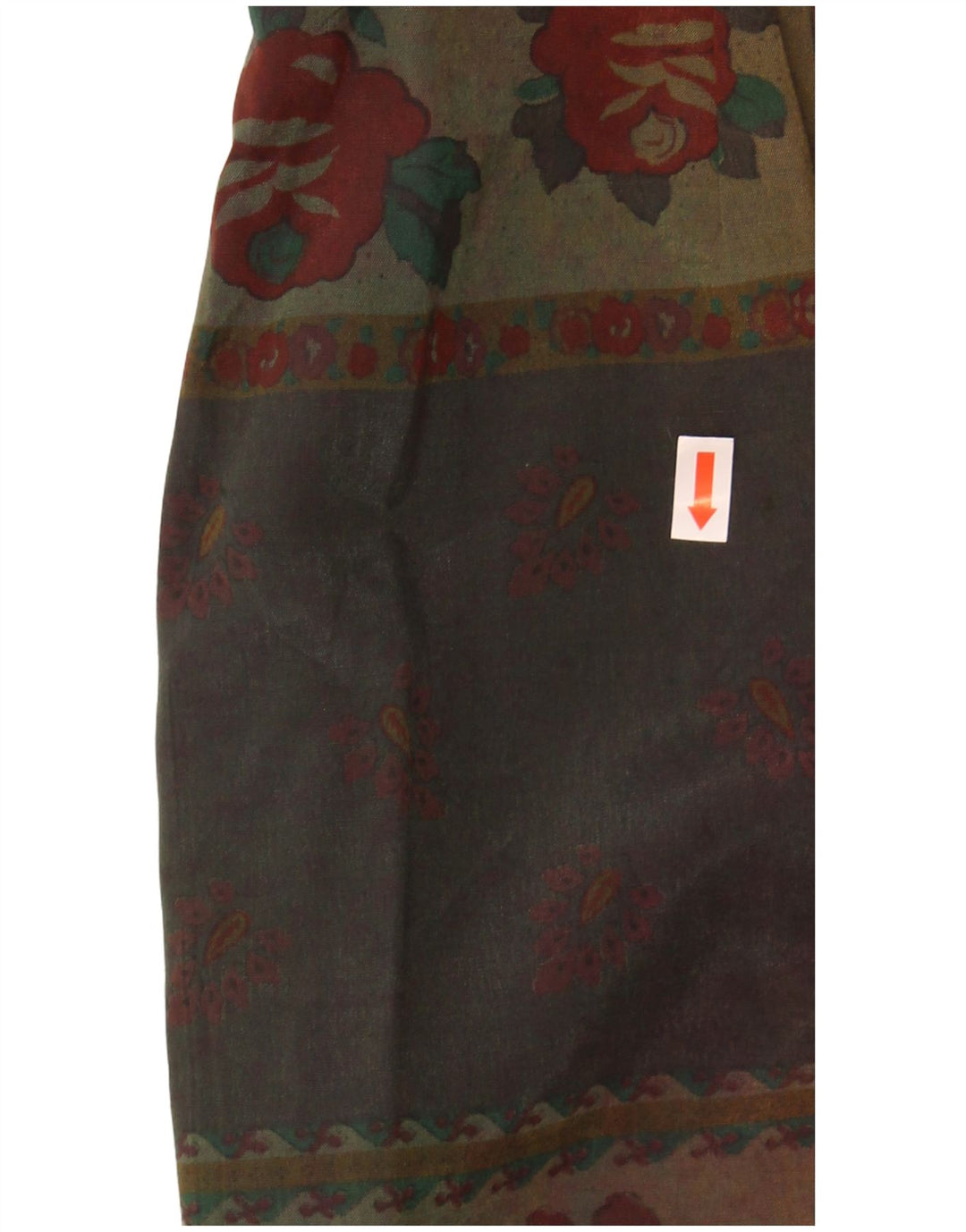 VINTAGE Womens Midi Skirt W32 Large  Khaki Patchwork