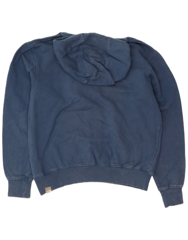 The North Face Mens Graphic Hoodie Jumper Medium Blue Cotton