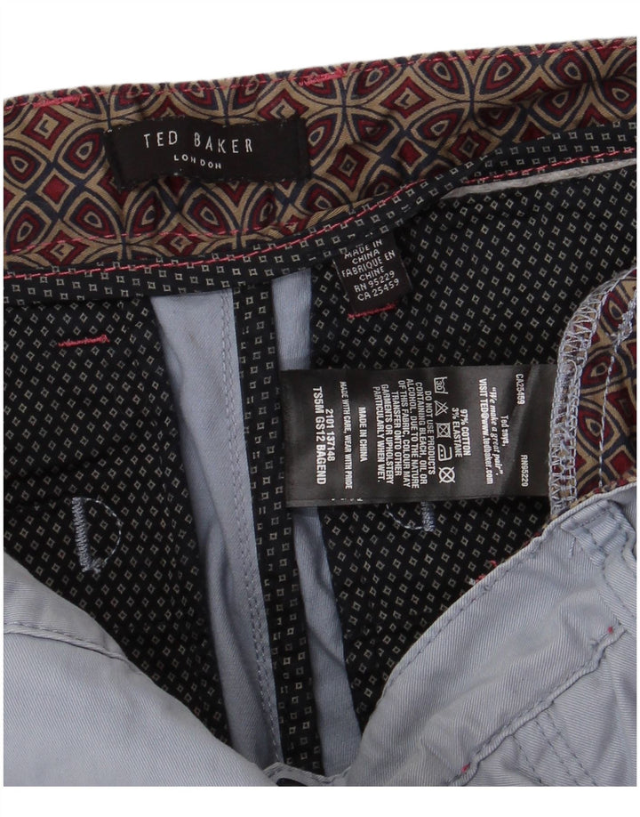 TED BAKER Mens Chino Shorts W32 Medium Blue Cotton