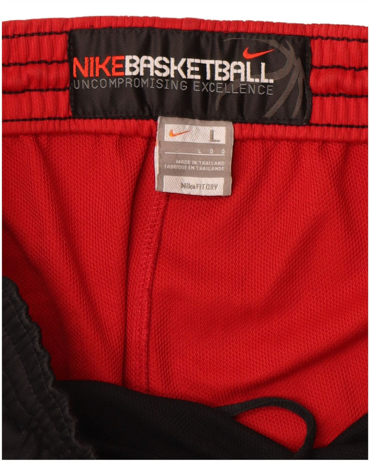 Nike Mens Graphic Sport Shorts Large  Black Colourblock Polyester