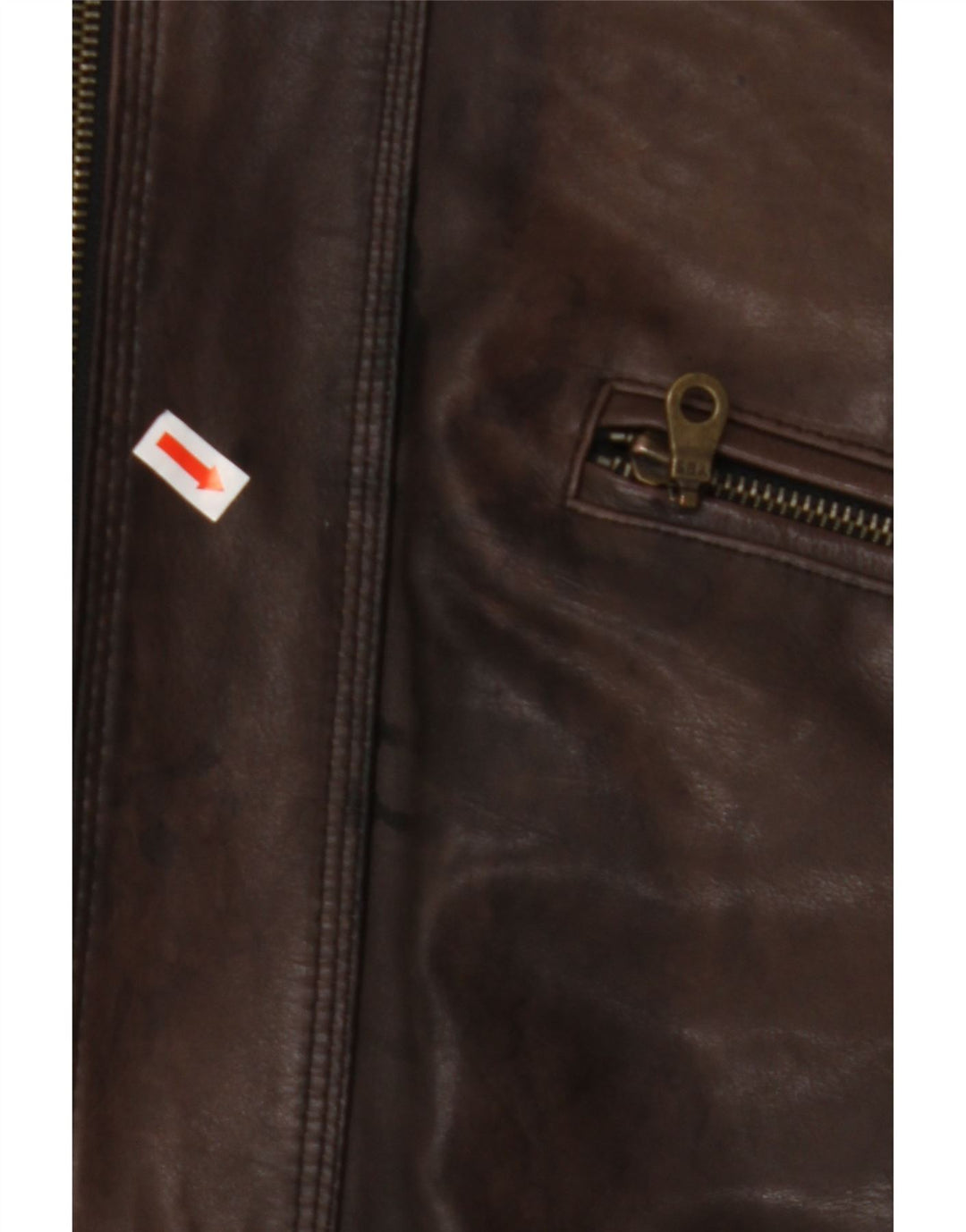 VINTAGE Mens Leather Jacket IT 50 Large Brown Leather