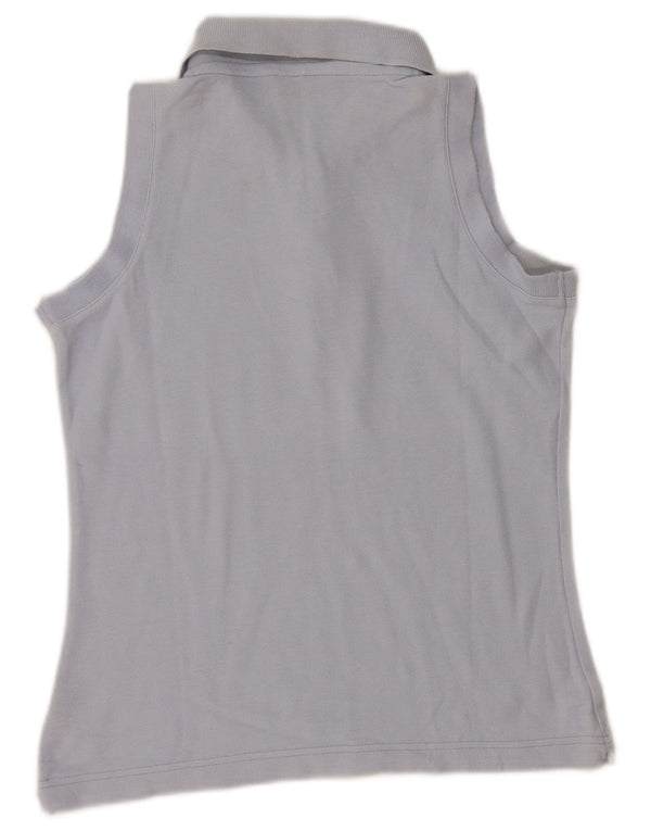Fila Womens Sleeveless Polo Shirt UK 12 Meium Blue