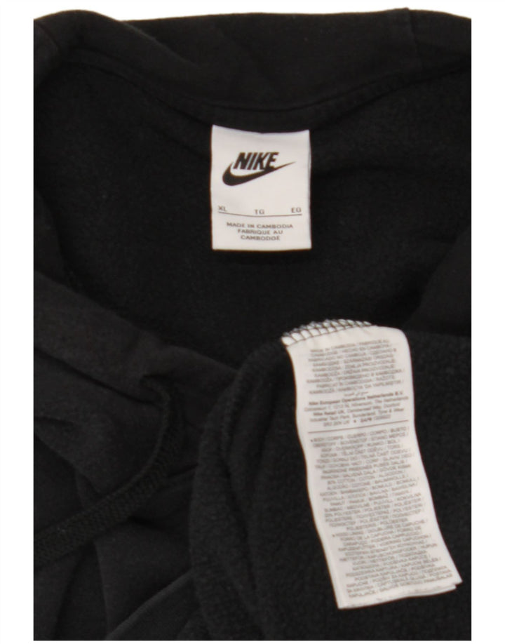 NIKE Mens Hoodie Jumper XL Black Cotton