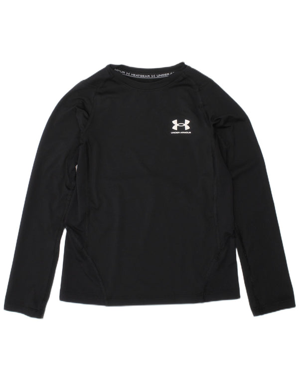 Under Armour Boys Top Long Sleeve 6-7 Years Small Black