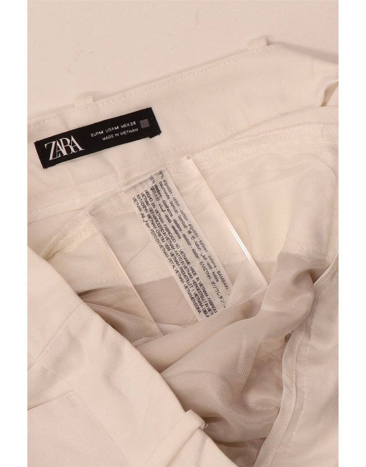 Zara Womens Chino Shorts Medium W28  White Cotton