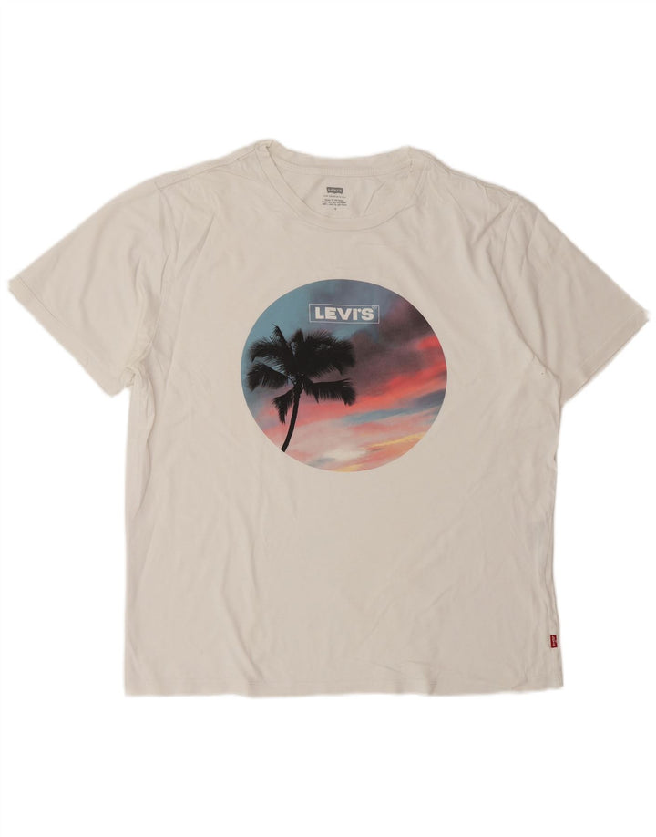Levi's Mens Graphic T-Shirt Top Medium White
