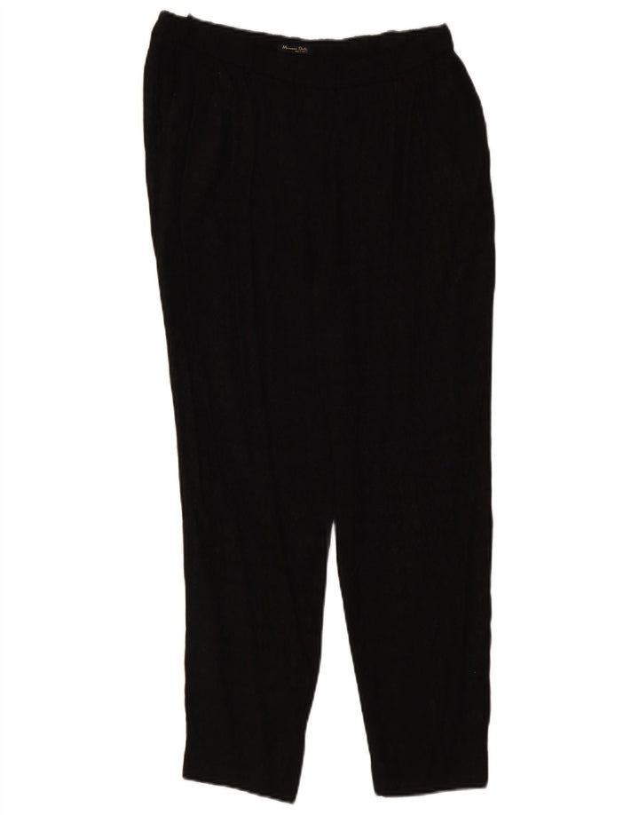MASSIMO DUTTI Womens Chino Trousers EU 40 Medium W30 L27 Black Geometric