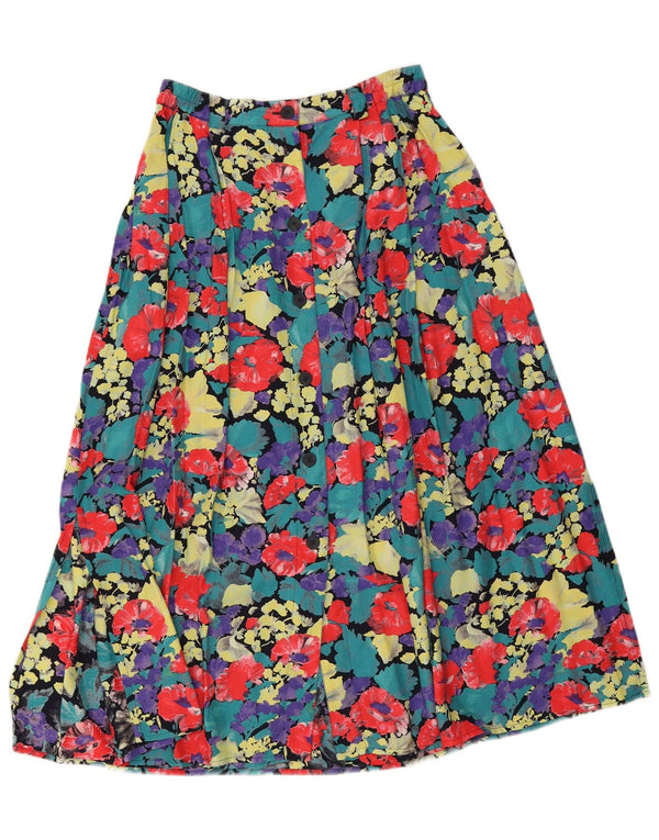 Vintage Womens High Waist A-Line Skirt EU 40 Medium W28 Multicoloured