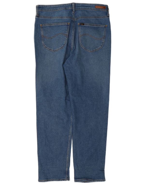 Lee Mens Carol Straight Jeans W33 L29 Blue Cotton
