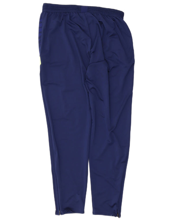 Nike Mens Dri Fit Tracksuit Trousers Large Navy Blue Colourblock Polyester