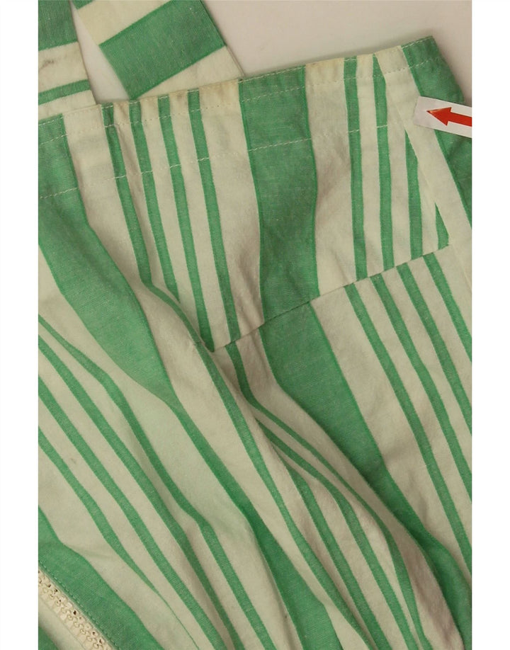 Vintage Womens Playsuit UK 12 Medium  Green Striped