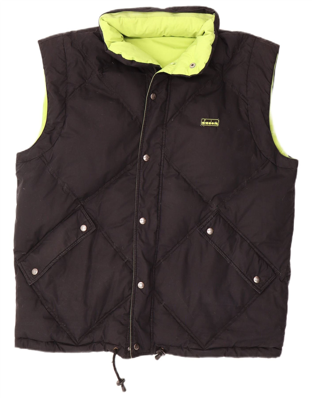 DIADORA Mens Loose Fit Reversible Padded Gilet UK 38 Medium Green