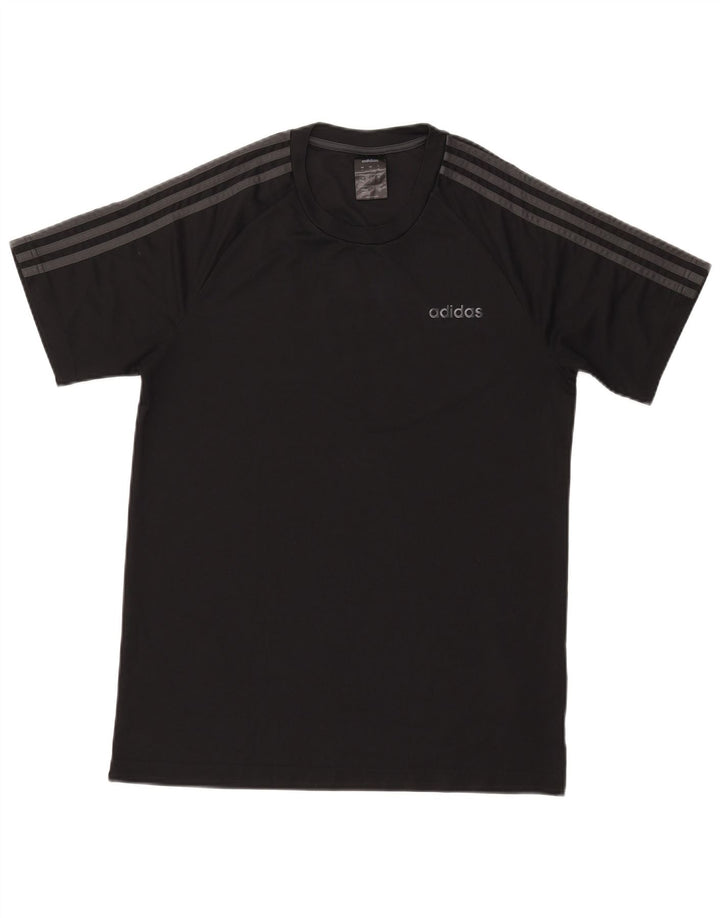 ADIDAS Mens Climalite T-Shirt Top Medium Black Polyester