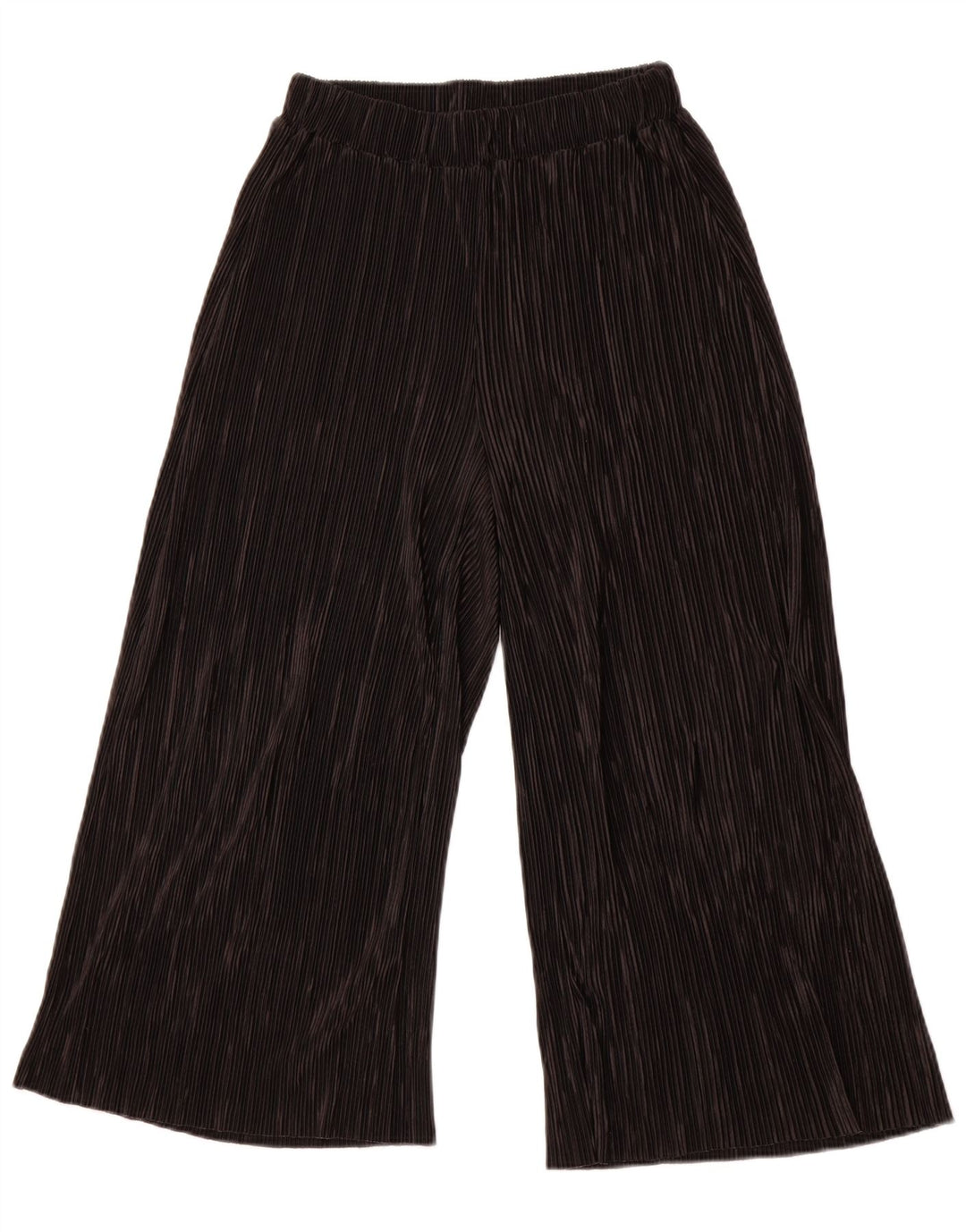 ZARA Womens Wide Leg Capri Trousers XS W24 L23 Black Polyester