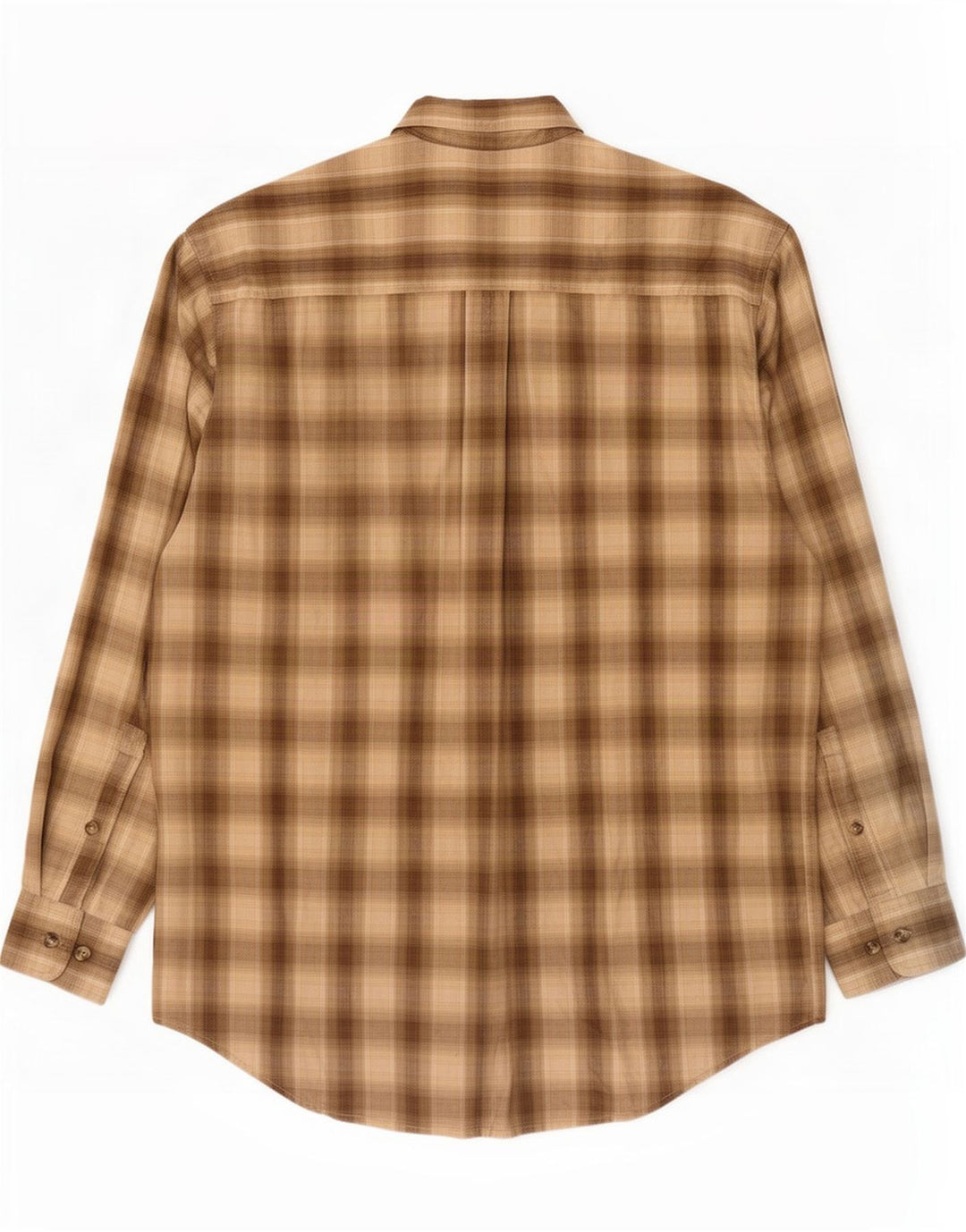 Timberland Mens Flannel Shirt Medium Khaki Check Cotton