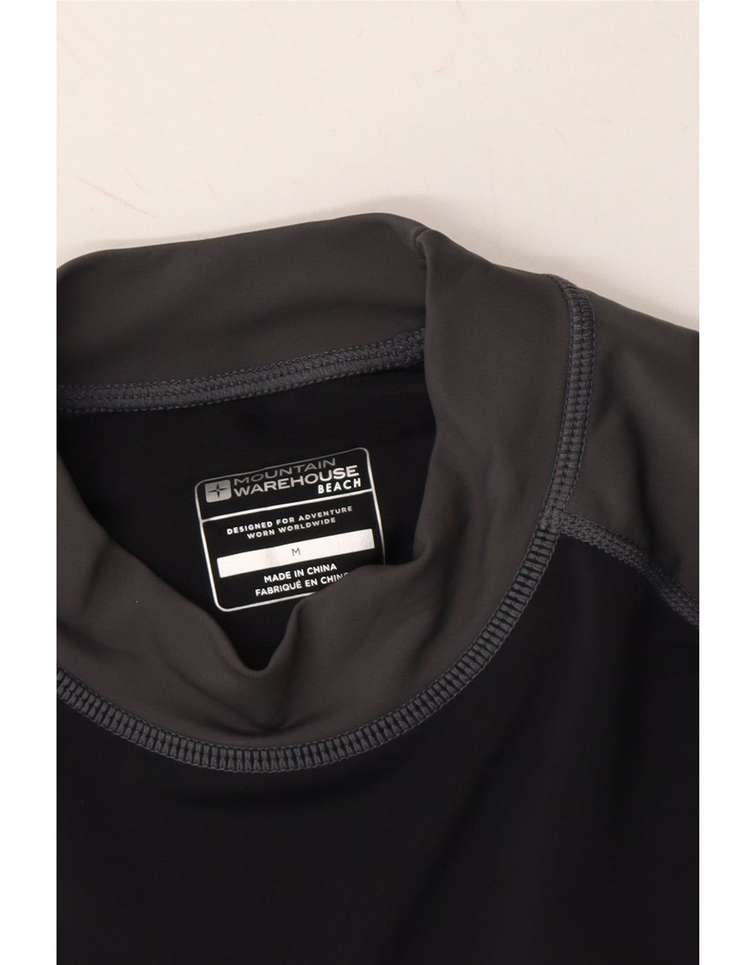 MOUNTAIN WAREHOUSE Mens T-Shirt Top Medium Black Colourblock Nylon Vintage Mountain Warehouse and Second-Hand Mountain Warehouse from Messina Hembry 