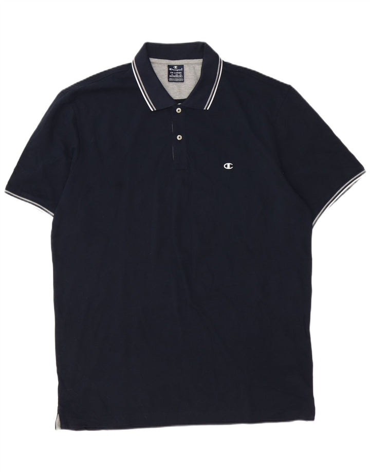 Champion Mens Polo Shirt 2XL Navy Blue Cotton