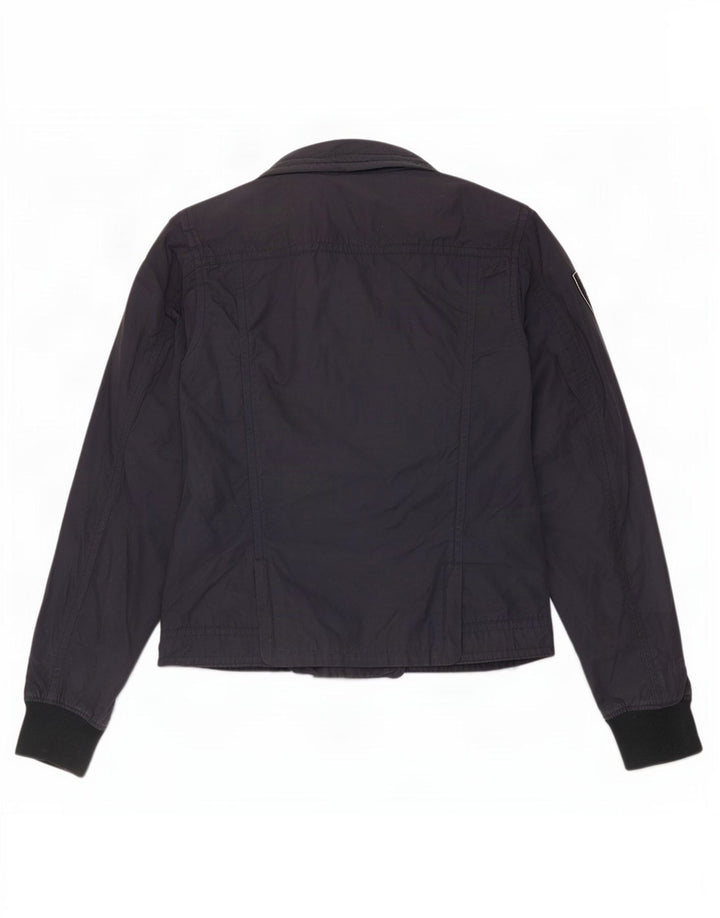 Playlife Womens Bomber Jacket UK 16 Large Navy Blue Cotton