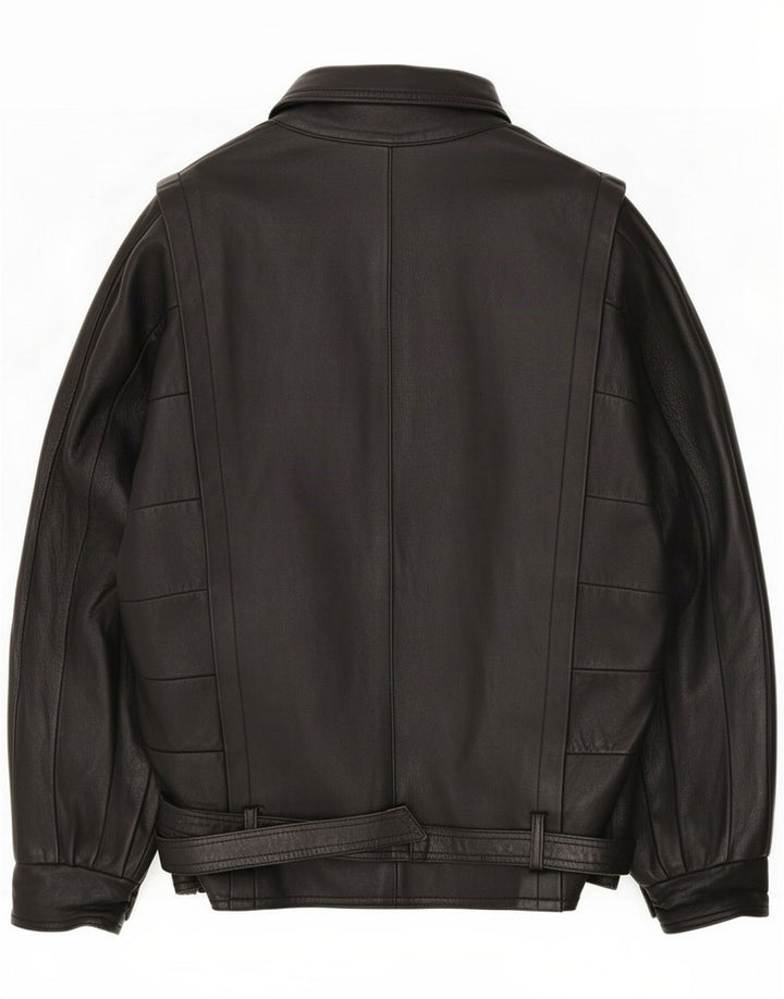 Vintage Mens Leather Jacket UK 40 Large Black