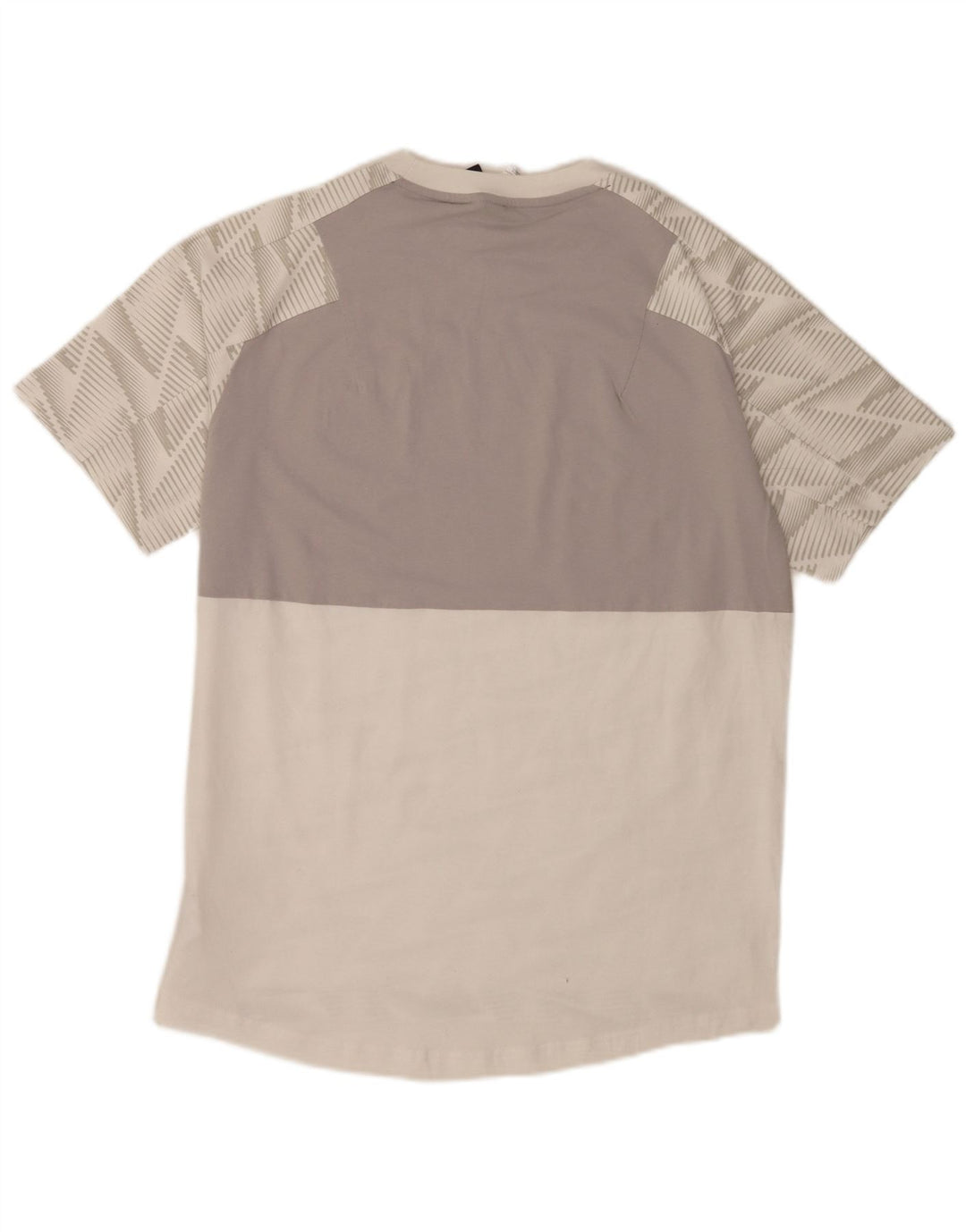 Adidas Mens T-Shirt Top Medium White Geometric Cotton