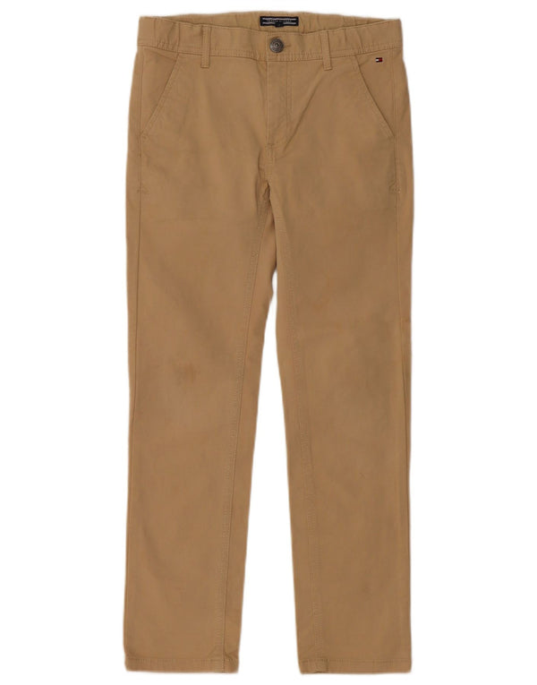 TOMMY HILFIGER Boys Slim Chino Trousers 9-10 Years W26 L25 Beige Cotton