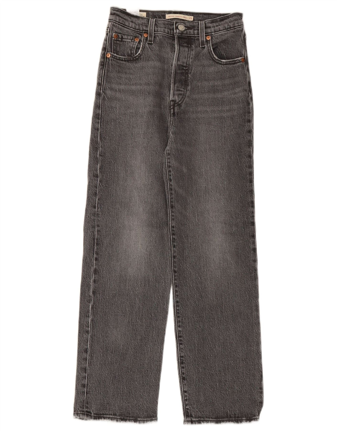 LEVI'S Womens Ribcage Straight Jeans  W23 L27 Grey Cotton