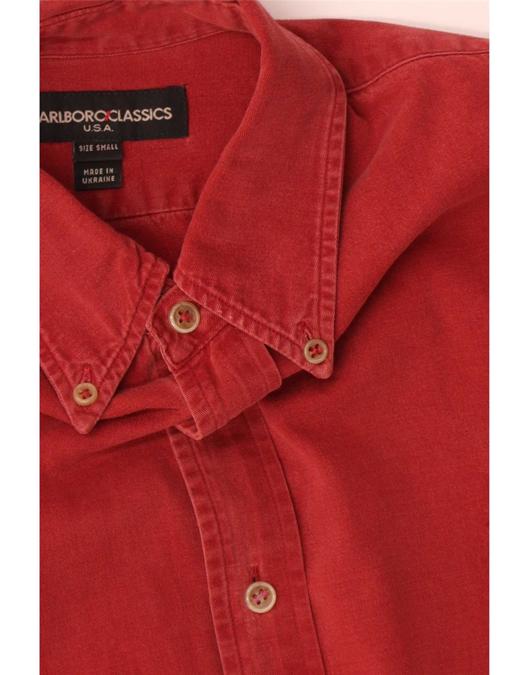 Marlboro Classics Mens Shirt Small Red Cotton
