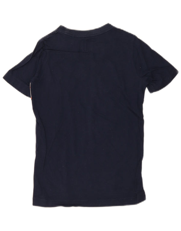 Nike Boys Graphic T-Shirt Top 6-7 Years XS Navy Blue Colourblock