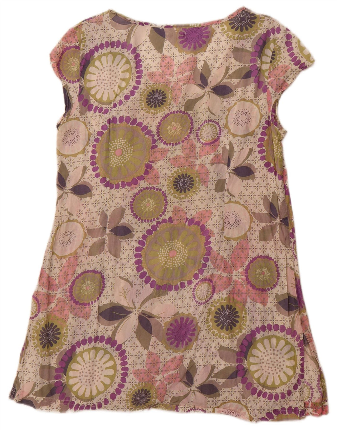 WHITE STUFF Womens Basic Dress UK 14 Medium Purple Floral Cotton