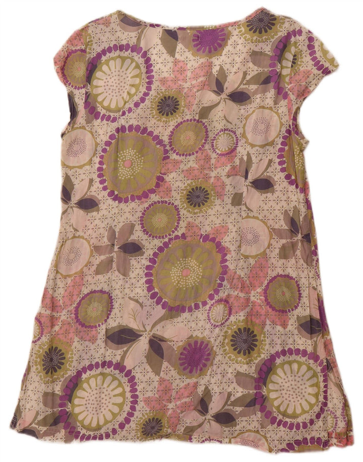 WHITE STUFF Womens Basic Dress UK 14 Medium Purple Floral Cotton